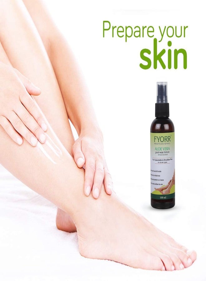 FYORR Aloe Vera Post-Wax Lotion - Cooling After Wax Skin Care - Reduces Redness, Hydrates, Soothes & Removes Residue - 100 ml - Image 3